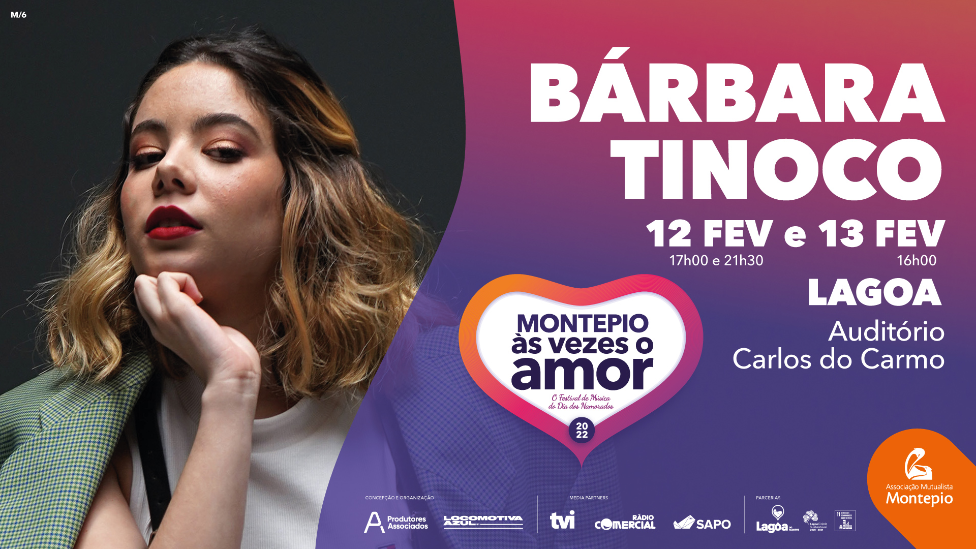 12 & 13 FEV – BÁRBARA TINOCO – Auditório Municipal Carlos do Carmo, Lagoa